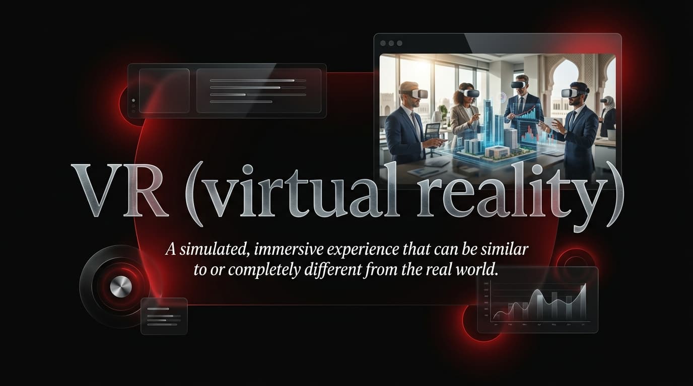 VR (virtual reality) business executives in Muscat office.