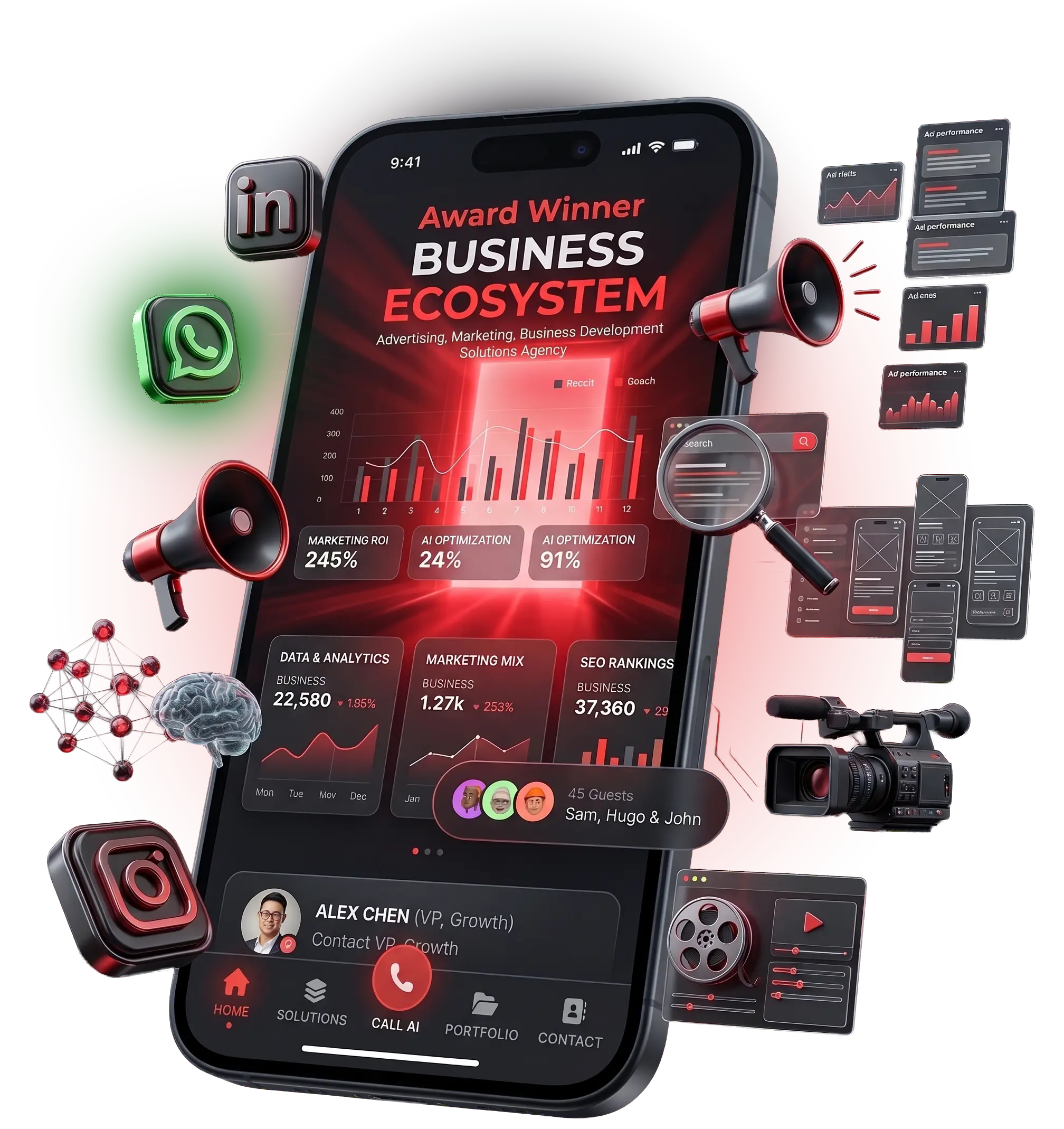 HiT Land Business Ecosystem — integrated marketing, AI, and growth platform